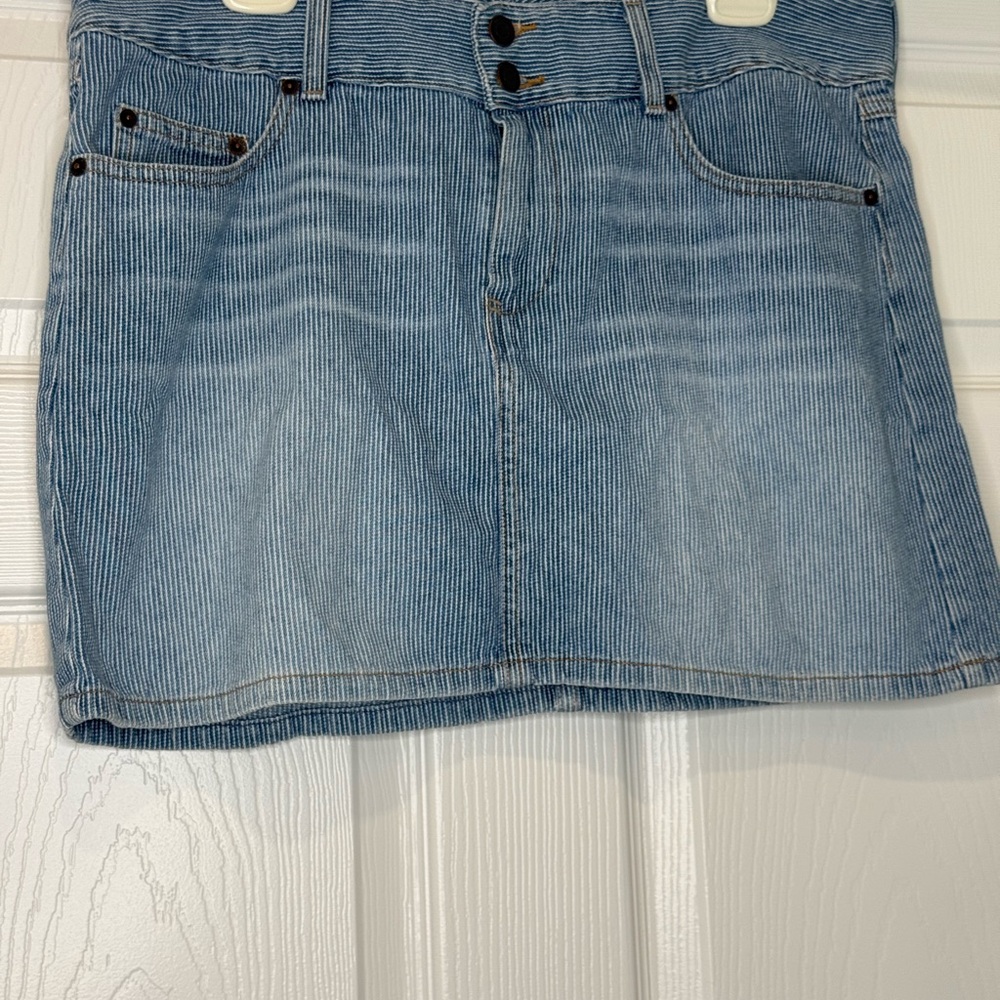 Denim‎ Mini Skirt Size 14 100% Cotton Jeans Y2K Distressed
